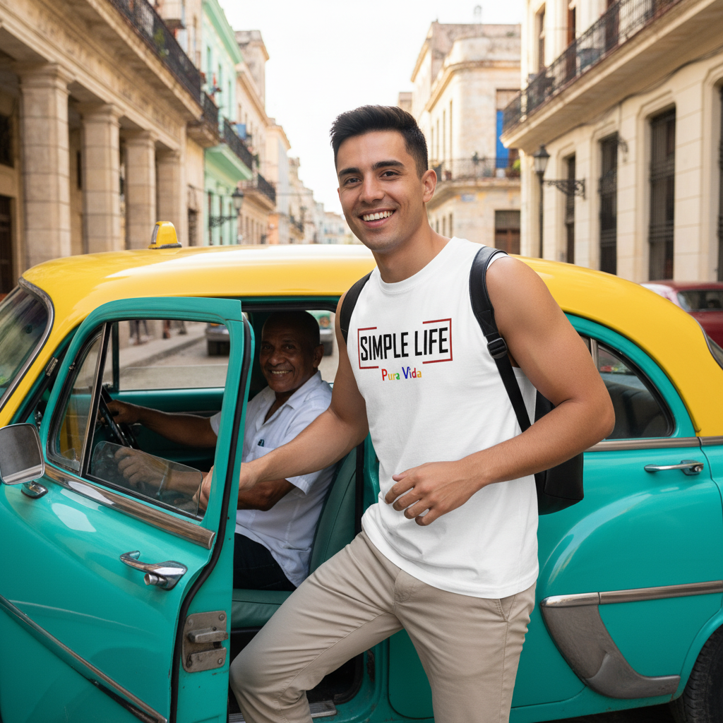 Men's Muscle Shirt LGBTQ+ (white) Pura Vida