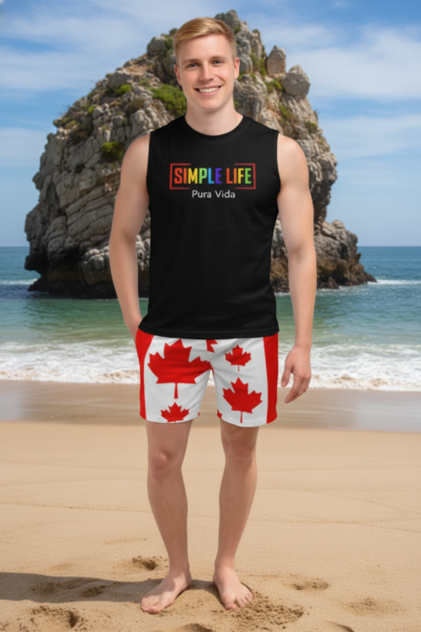 Men's Muscle Shirt LGBTQ+ (black) Pura Vida