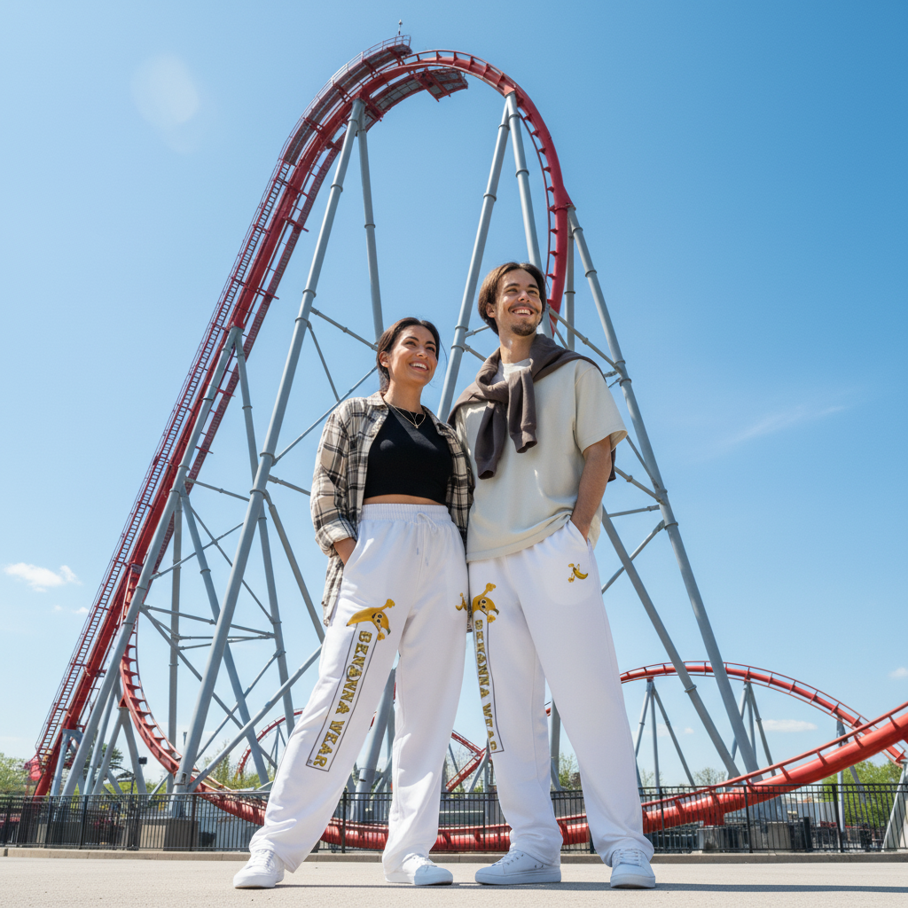 Original BenAnna Wear unisex Wide-leg 100% organic joggers