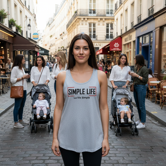 Women’s Fitted Racerback Tank Top (light colours) La Vie Simple