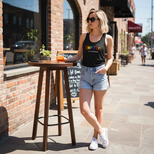Women’s Fitted Racerback Tank Top LGBTQ+ (dark colours) La Vie Simple