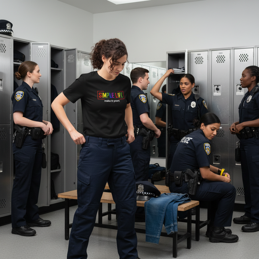 Women’s Organic Ribbed Neck T-Shirt LGBTQ+ (dark colours) make it yours