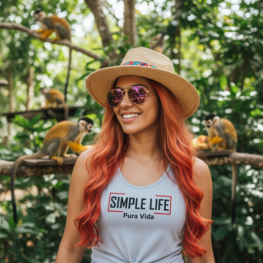 Women’s Fitted Racerback Tank Top (light colours) Pura Vida