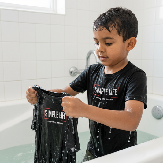 Organic Cotton Kids T-Shirt enjoy the moment (dark colours)