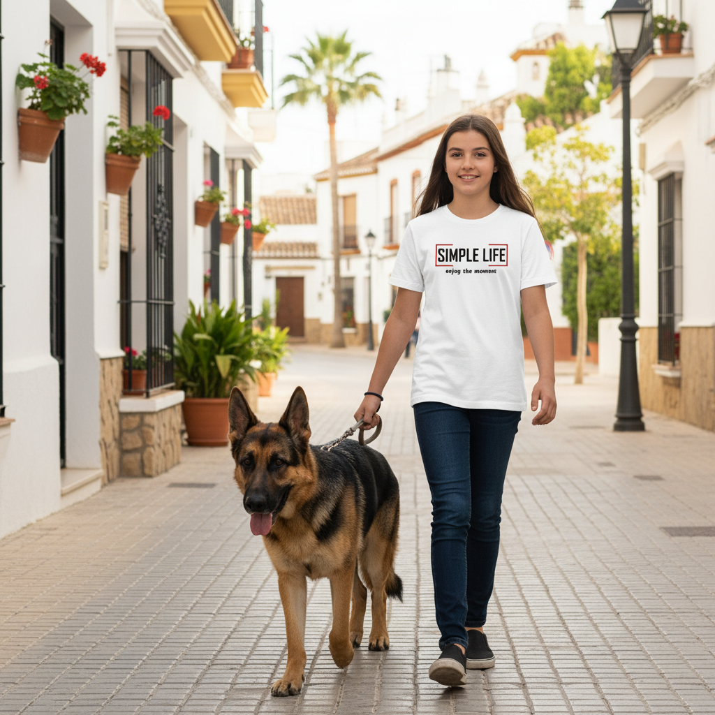 Organic Cotton Kids T-Shirt enjoy the moment (white)