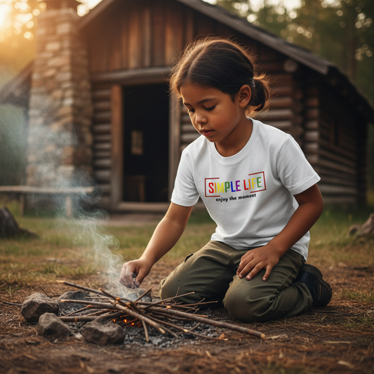 Organic Cotton Kids LGBTQ+ T-Shirt enjoy the moment (white)